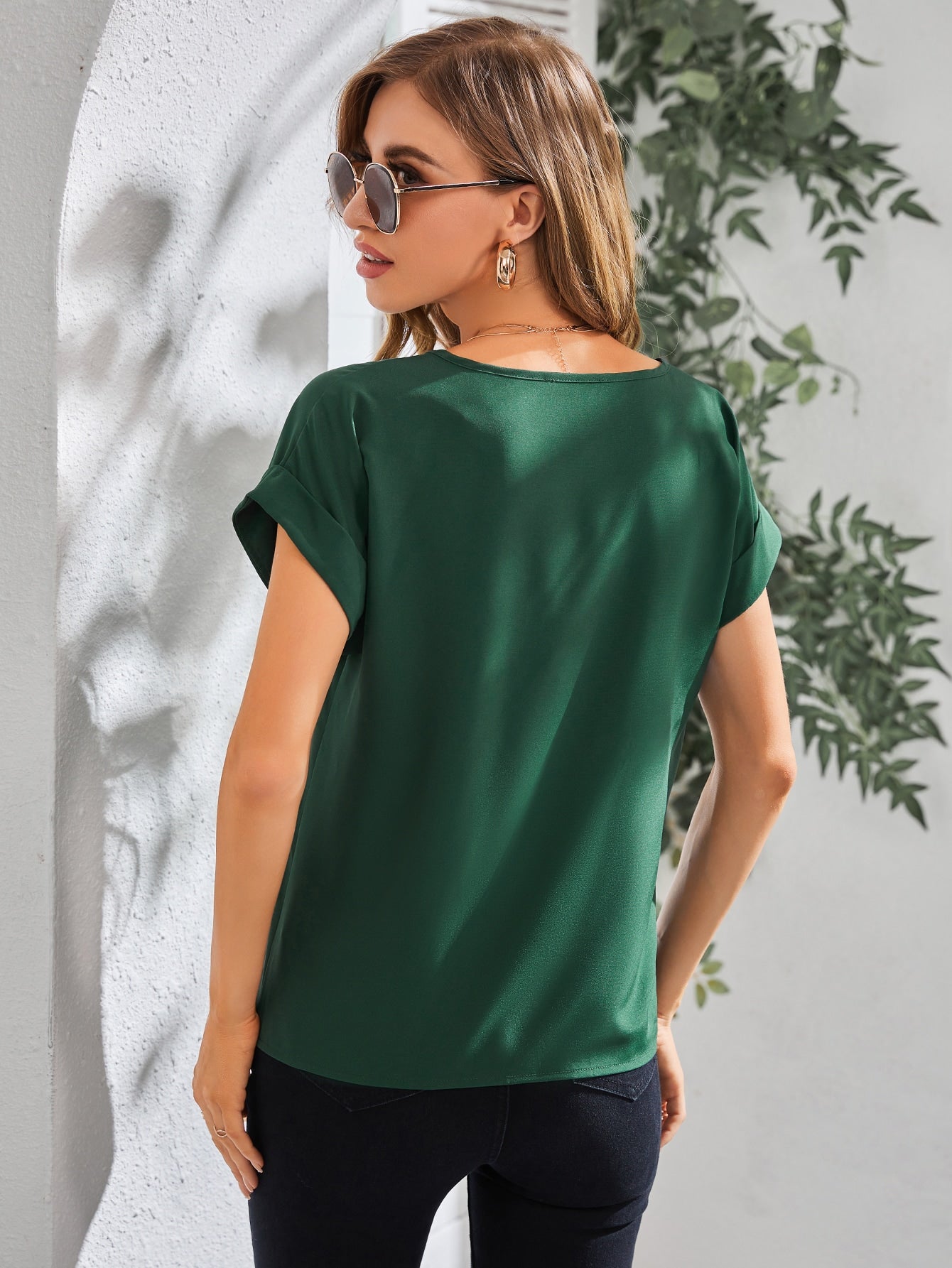 Blusa Manga Dobrada