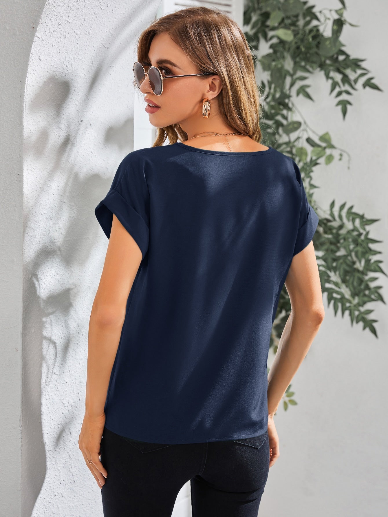 Blusa Manga Dobrada