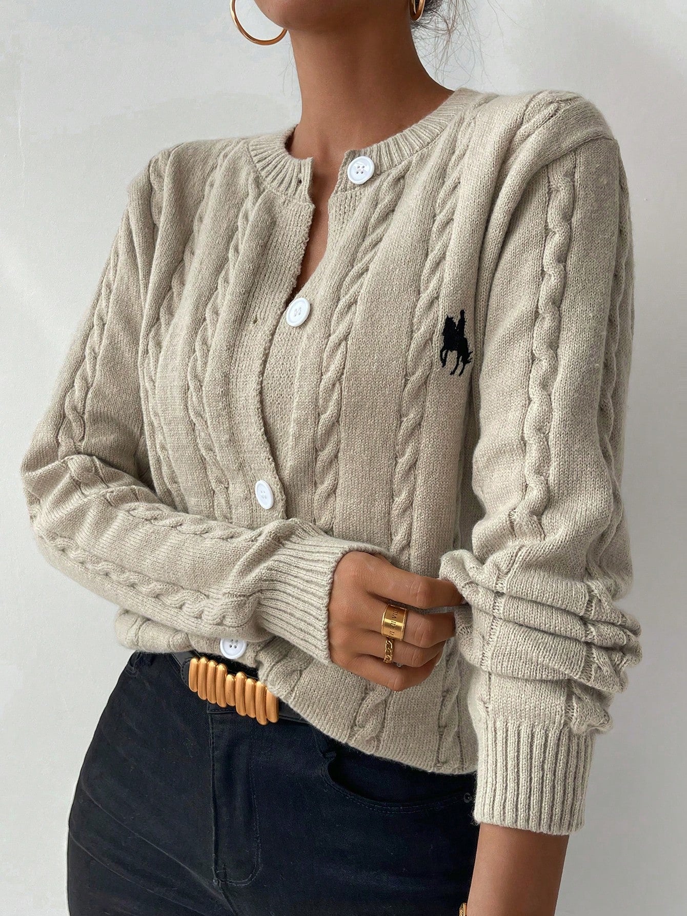 Cardigan Tricotado Com Botões