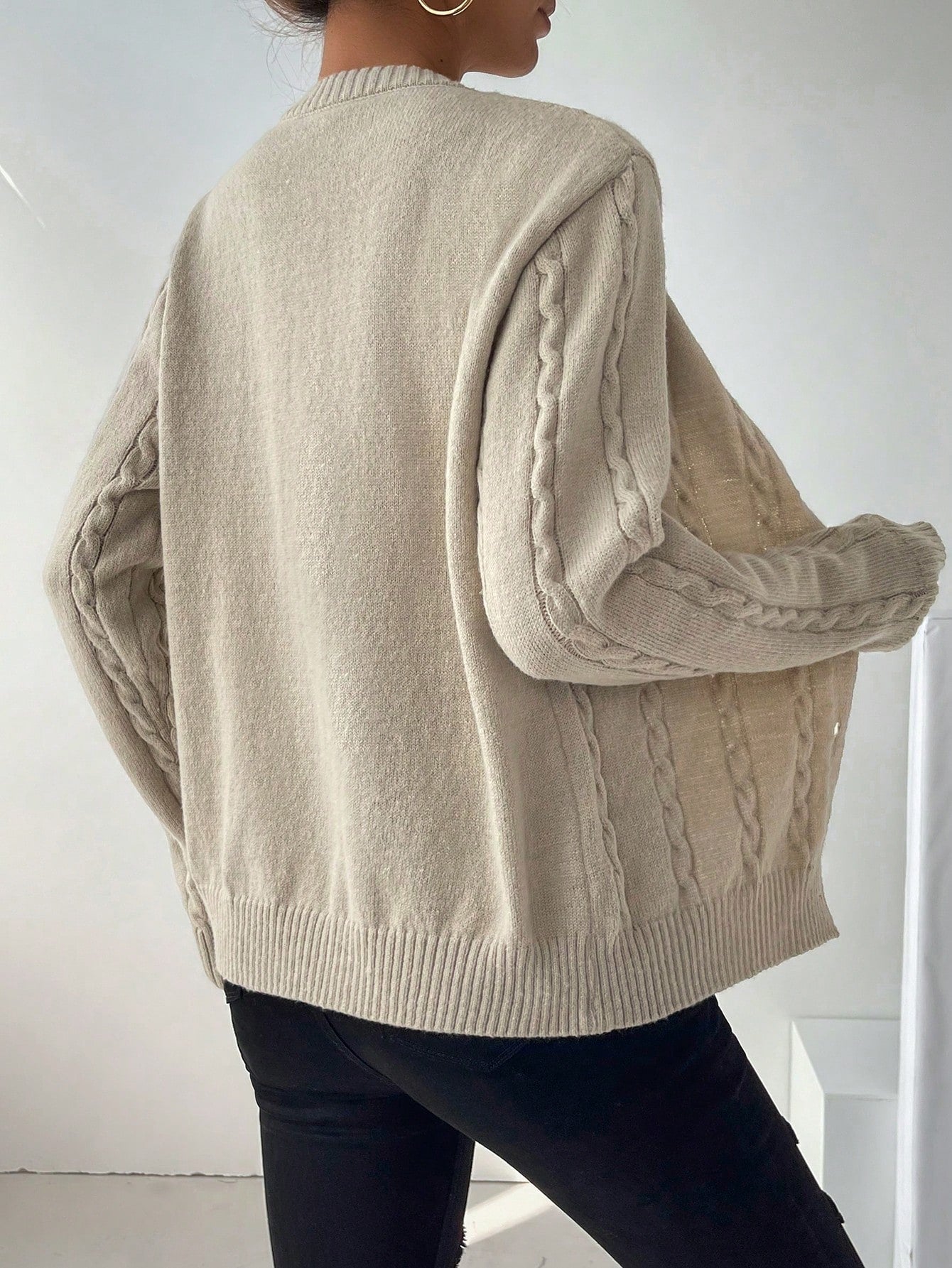 Cardigan Tricotado Com Botões